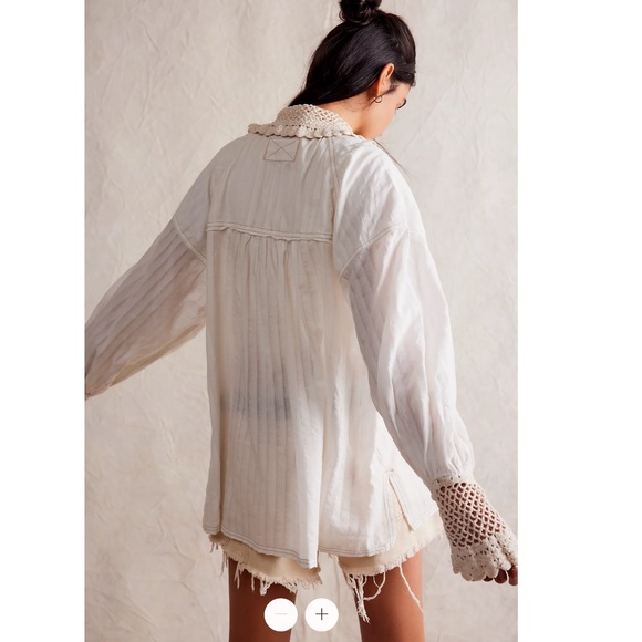 Free People | We The Free Rhiannon Crochet Shirt - Picture 3 of 8